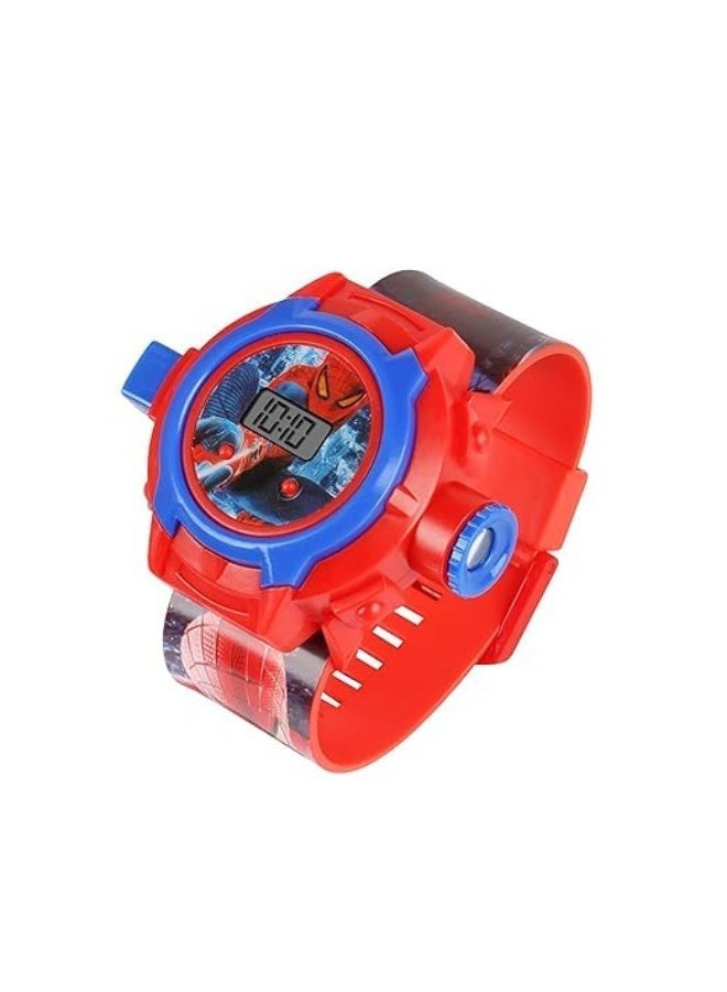aeen Spider-Man Kids Digital Projector Watch with 24 Images – LED Cartoon Projection Wrist Watch Toy for Boys & Girls, Rubber Strap, Birthday & Return Gift - Image 5